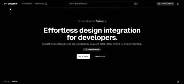 Snippet UI